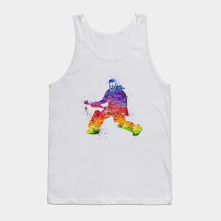 Girl Field Hockey Goalie Watercolor Sport Gift Tank Top